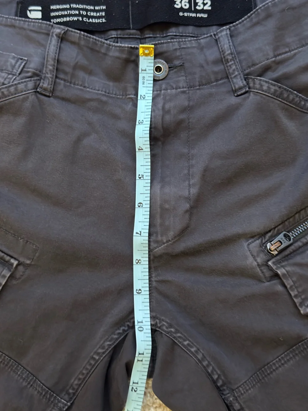 G-STAR RAW Men's Rovic Zip 3D Straight Tapered Fit Cargo Pants, Size 36/32